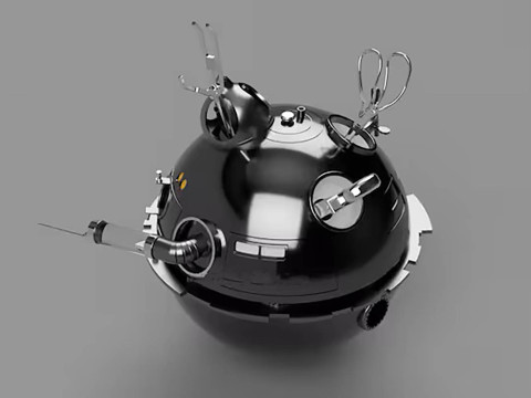 Interrogation Droid Ready To Print Model Cetak 3D