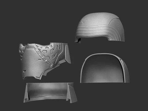 Helm Kylo Ren 3D Siap Cetak Model Cetak 3D