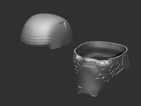 Helm Kylo Ren 3D Siap Cetak Model Cetak 3D