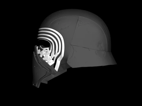 Helm Kylo Ren 3D Siap Cetak Model Cetak 3D