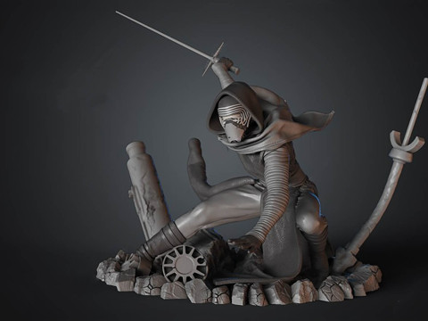 Kylo Ren 3D Figuries Ready To Print 3D Print Model