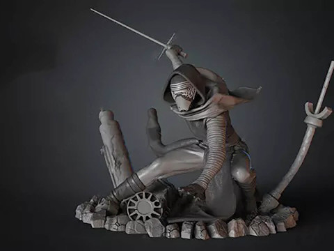 Kylo Ren 3D Figuries Ready To Print 3D Принт Модель
