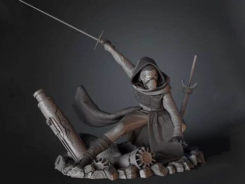 Kylo Ren 3D Figuries Ready To Print 3D Принт Модель