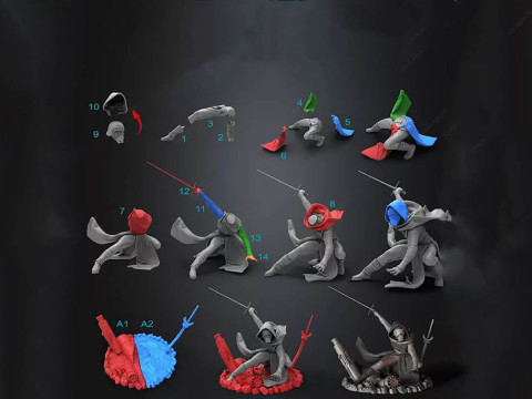 Kylo Ren 3D Figuries Ready To Print 3D Принт Модель