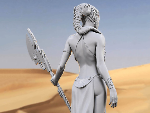 Princess Leia 3D Figuries Ready To Print Modello di stampa 3D