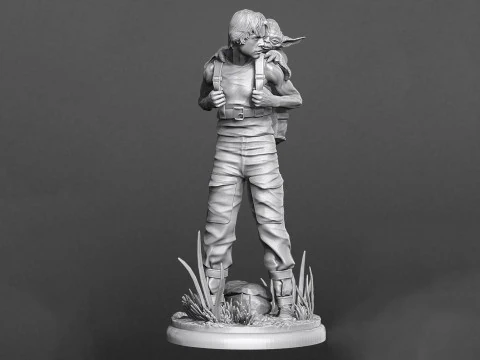 Luke Yoda 3D Ready To Print 3D Print Model