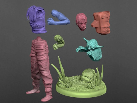 Luke Yoda 3D Ready To Print 3D Print Model
