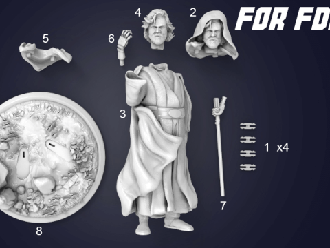 Luke Skywalker 3D Figuries Ready To Print 3D Print Model