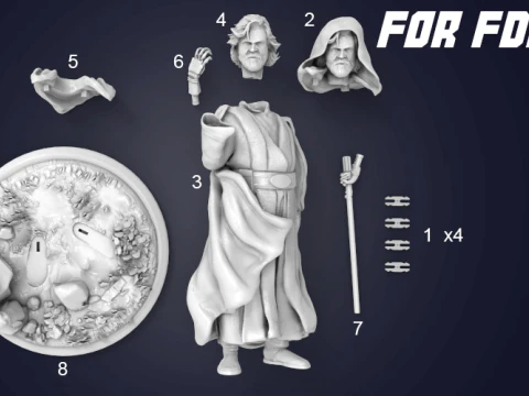 Luke Skywalker 3D Figuries Ready To Print 3D Print Model