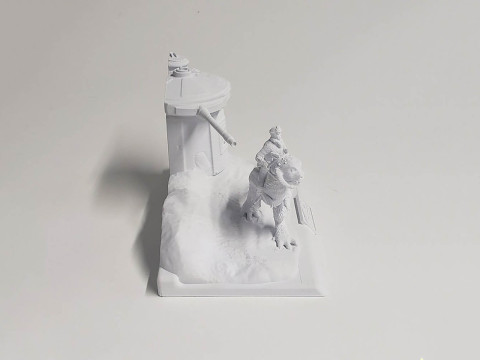 Luke On Hoth Diorama 3D Figuries Ready To Print 3D Print Model
