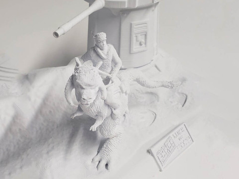 Luke On Hoth Diorama 3D Figuries Ready To Print 3D Print Model