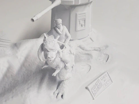 Luke On Hoth Diorama 3D Figuries Ready To Print 3D Print Model