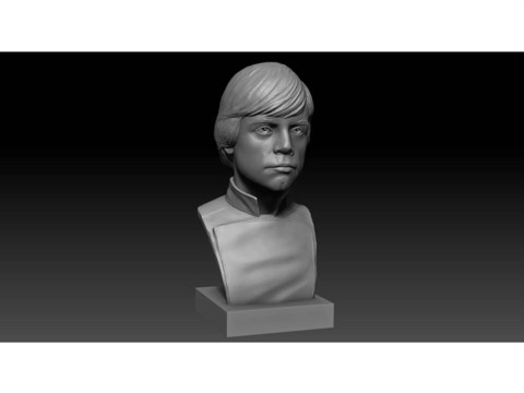 Luke Skywalker Bust 3D Figuries Ready To Print 3D प्रिंट मॉडल