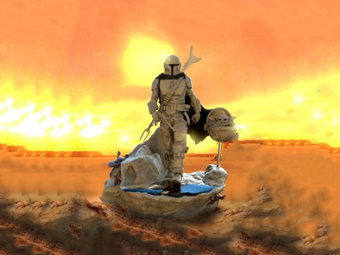 Mandalorian 3D Figuries Ready To Print 3D Print Model