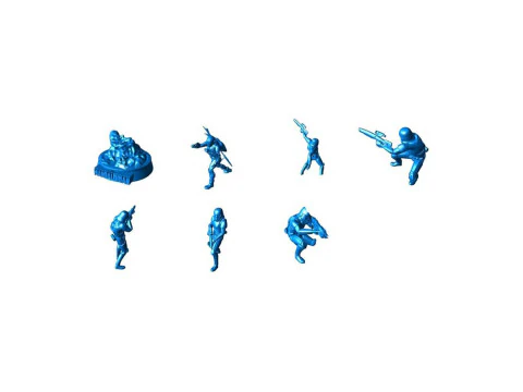 Mandelorian Battle 3D Figuries Ready To Print 3D Print Model