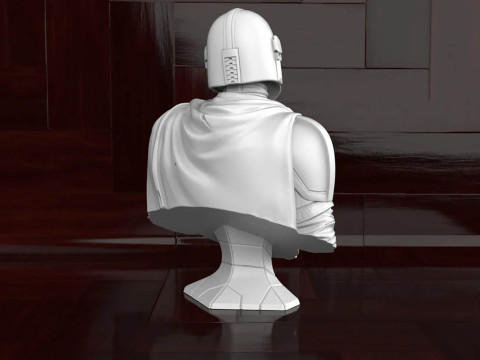 The Mandalorian Bust 3D Figuries Ready To Print 3D Baskı Modeli