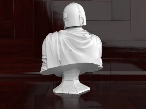 The Mandalorian Bust 3D Figuries Ready To Print 3D Baskı Modeli