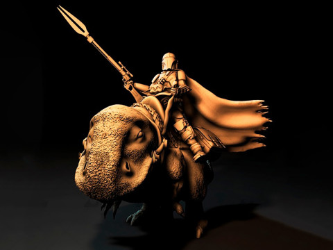Mandalorian Diorama 3D Ready To Print 3D Принт Модель