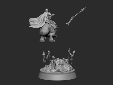 Mandalorian Diorama 3D Ready To Print 3D Принт Модель