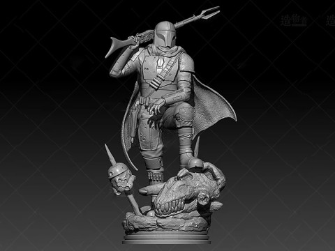 Mandalorian Woha 3D Ready To Print 3D Print Model