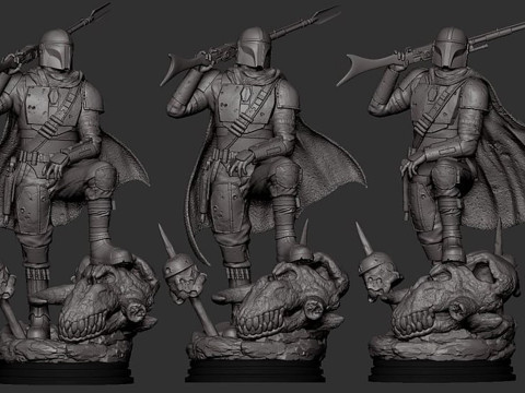 Mandalorian Woha 3D Ready To Print 3D Print Model