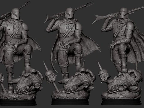 Mandalorian Woha 3D Ready To Print 3D Print Model