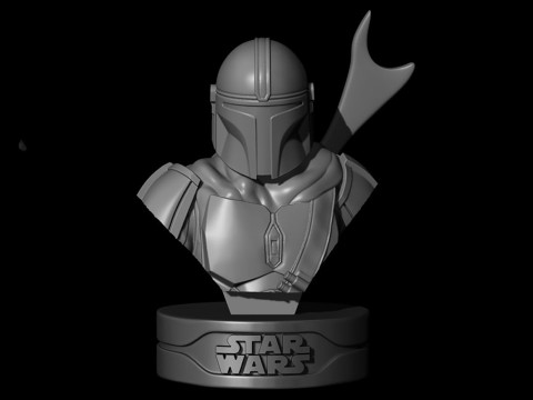 Mando Diorama 3D Ready To Print 3D प्रिंट मॉडल