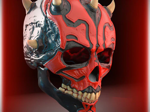 Figure 3D del teschio di Maul pronte per la stampa Modello di stampa 3D