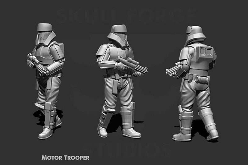 Motor Trooper 3D Figuries Ready To Print Modelo de impresión 3D .c4d .max .obj .3ds .fbx .stl .blend