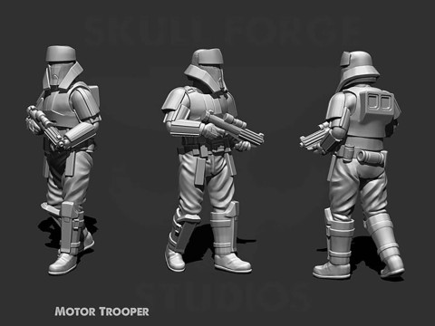 Motor Trooper 3D Figuries Ready To Print Modello di stampa 3D