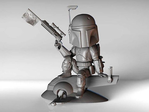 Mandalorian Chibi 3D Figuries Ready To Print 3Dプリントモデル