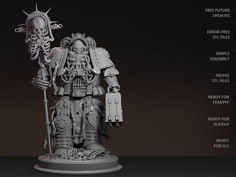 Chaplain 3D Figuries Ready To Print 3Dプリントモデル