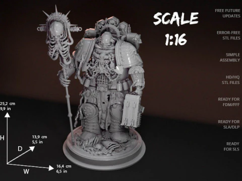 Chaplain 3D Figuries Ready To Print 3D Print Model