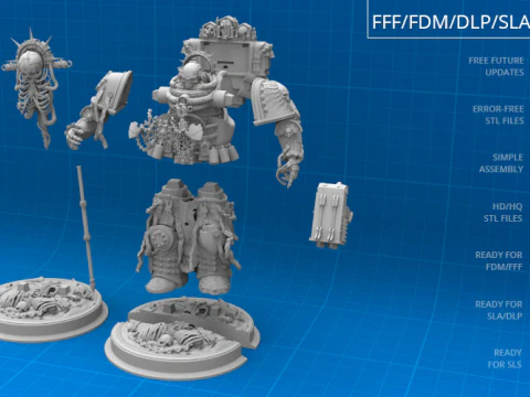 Chaplain 3D Figuries Ready To Print 3D Print Model