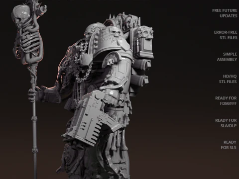 Chaplain 3D Figuries Ready To Print 3D Print Model