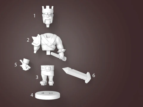 Barbarian King 3D Figuries Ready To Print 3D Print Model