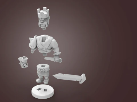 Barbarian King 3D Figuries Ready To Print 3D Print Model