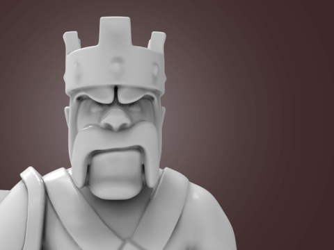 Barbarian King 3D Figuries Ready To Print 3D Baskı Modeli