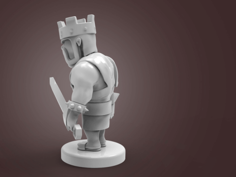 Barbarian King 3D Figuries Ready To Print 3D Baskı Modeli