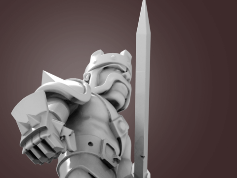 Barbarian King 3D Figuries Ready To Print 3D Baskı Modeli
