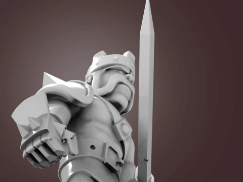 Barbarian King 3D Figuries Ready To Print 3D Print Model