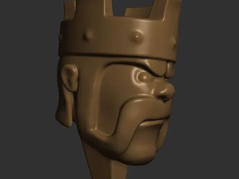 Barbarian King 3D Figuries Ready To Print 3D Baskı Modeli