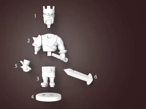 Barbarian King 3D Print Model