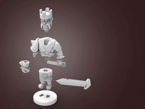 Barbarian King 3D Print Model
