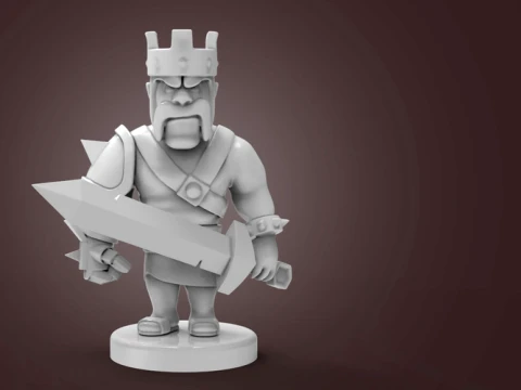 Barbarian King 3D Print Model