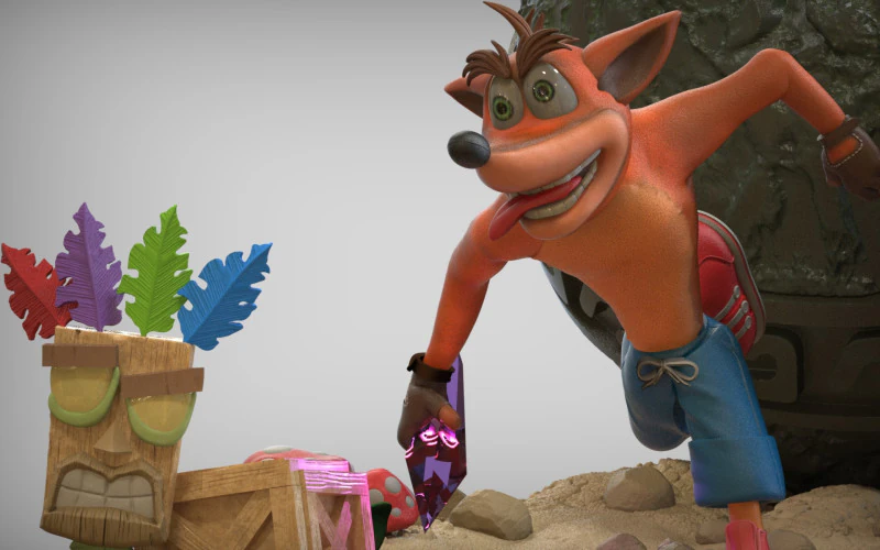 Bola Crash Bandicoot pronta para imprimir Modelo de Impressão 3D .c4d .max .obj .3ds .fbx .stl .blend 