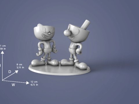 Cuphead Ready To Print 3D Print Model