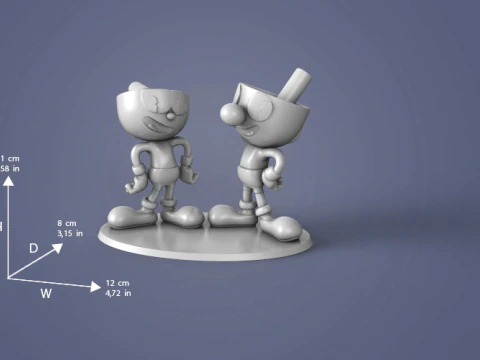 Cuphead Ready To Print 3D Print Model