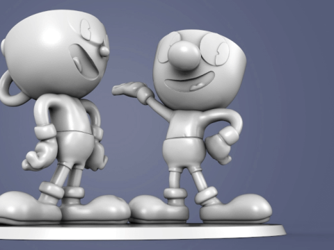Cuphead Ready To Print 3D Print Model