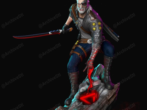 Cyberpunk Geralt Ready To Print Modelo de Impressão 3D